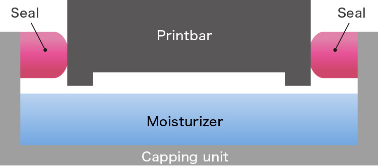Principle of moisturizing function of capping unit
